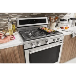 KitchenAid 30-Inch 5-Burner Gas Convection Range -Kitchen Appliances Shop frlxfahnciqb