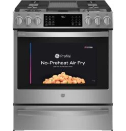 GE Profile™ 30" Smart Slide-In Front-Control Gas Fingerprint Resistant Range With No Preheat Air Fry -Kitchen Appliances Shop frmfspwhjnir
