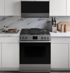 Café™ 30" Smart Slide-In, Front-Control, Gas Range With Convection Oven In Platinum Glass -Kitchen Appliances Shop frmpjrbzzzho