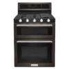 KitchenAid 30-Inch 5 Burner Gas Double Oven Convection Range -Kitchen Appliances Shop frmpkdsnlacm