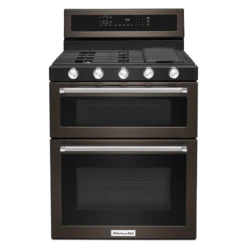 KitchenAid 30-Inch 5 Burner Gas Double Oven Convection Range