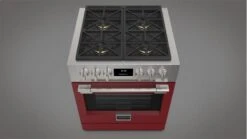 30" All Gas Pro Range - Glossy Red -Kitchen Appliances Shop frnkhpwumwwo