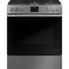 Café™ 30" Smart Slide-In, Front-Control, Gas Range With Convection Oven In Platinum Glass