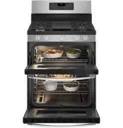 GE&reg; 30" Free-Standing Gas Double Oven Convection Range -Kitchen Appliances Shop fromoqgivjuo