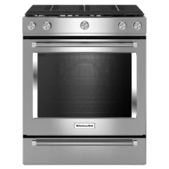 KitchenAid 30-Inch 5-Burner Gas Slide-In Convection Range