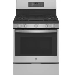 GE Profile™ Smart 30" Free-Standing Self Clean Gas Fingerprint Resistant Range With No Preheat Air Fry