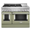 KitchenAid® 48'' Smart Commercial-Style Gas Range With Griddle -Kitchen Appliances Shop frrabxpkiewh