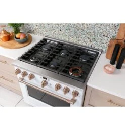 Café™ 36" Smart All-Gas Commercial-Style Range With 6 Burners (Natural Gas) -Kitchen Appliances Shop frrynvorpivl