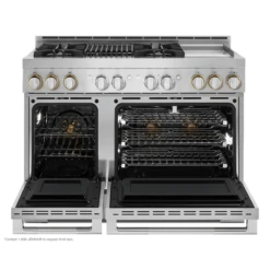 RISE™ 48" Gas Professional-Style Range With Chrome-Infused Griddle And Grill -Kitchen Appliances Shop frtzuvqseidn