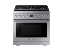 Transitional 36" Dual-Fuel Range, Silver Stainless Steel, Natural Gas/Liquid Propan