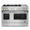 RISE™ 48" Dual-Fuel Professional-Style Range With Chrome-Infused Griddle And Grill -Kitchen Appliances Shop frvposjwbnew