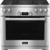 MIELE HR 1135-3 G AG GR - 36 Inch Range All Gas With DirectSelect, Twin Convection Fans And M Pro Dual Stacked Burners