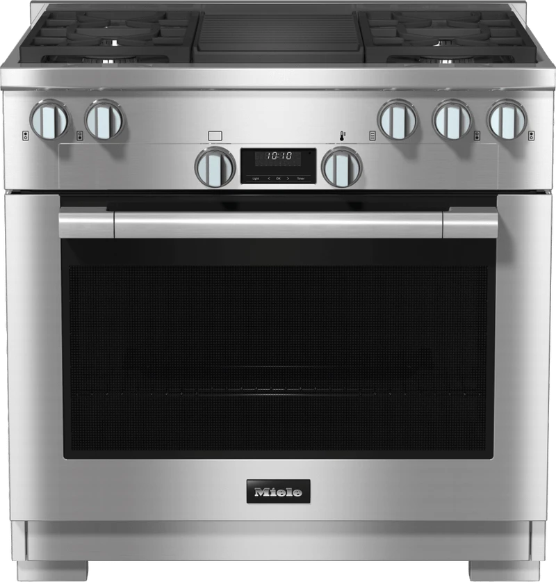 MIELE HR 1135-3 G AG GR - 36 Inch Range All Gas With DirectSelect, Twin Convection Fans And M Pro Dual Stacked Burners 3 MIELE HR 1135-3 G AG GR - 36 Inch Range All Gas With DirectSelect, Twin Convection Fans And M Pro Dual Stacked Burners