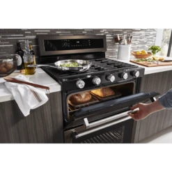 KitchenAid 30-Inch 5 Burner Gas Double Oven Convection Range -Kitchen Appliances Shop frwapiretuwk