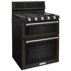 KitchenAid 30-Inch 5 Burner Gas Double Oven Convection Range -Kitchen Appliances Shop frxcqpirdysu