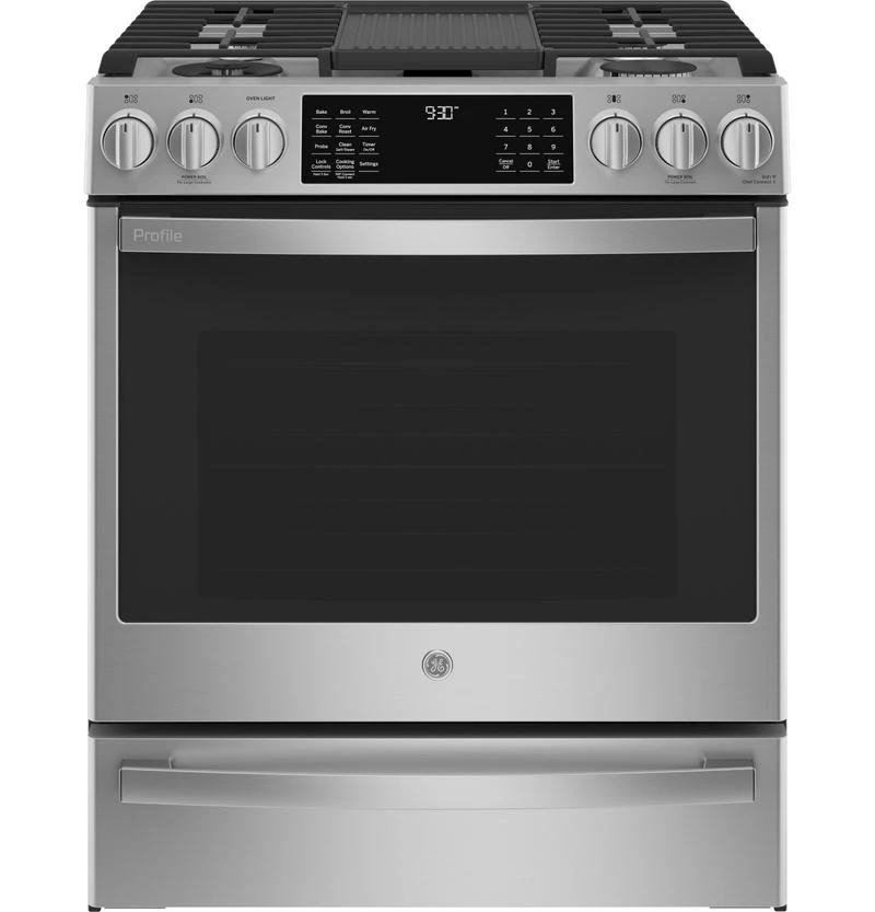 GE Profile™ 30" Smart Dual Fuel Slide-In Front-Control Fingerprint Resistant Range 3 GE Profile™ 30" Smart Dual Fuel Slide-In Front-Control Fingerprint Resistant Range