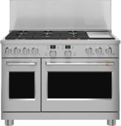 Café™ 48" Smart Dual-Fuel Commercial-Style Range With 6 Burners And Griddle (Natural Gas) -Kitchen Appliances Shop fryjxkwkprye
