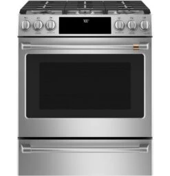 Café™ 30" Smart Slide-In, Front-Control, Gas Range With Convection Oven