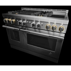 RISE™ 48" Gas Professional-Style Range With Chrome-Infused Griddle And Grill -Kitchen Appliances Shop frywueldaokk