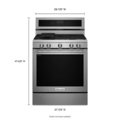 KitchenAid 30-Inch 5-Burner Gas Convection Range -Kitchen Appliances Shop frzfhbshuqvr