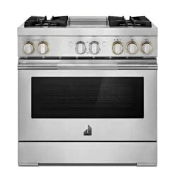 RISE™ 36" Dual-Fuel Professional Range With Chrome-Infused Griddle - CLEARANCE ITEM