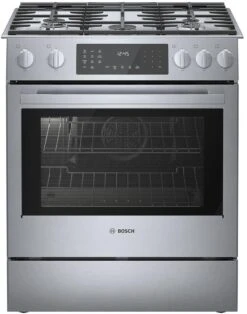Bosch 800 Series Dual Fuel Slide-in Range 30" Stainless Steel