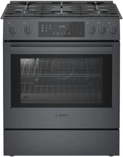 Bosch 800 Series Gas Slide-in Range 30" Black Stainless Steel