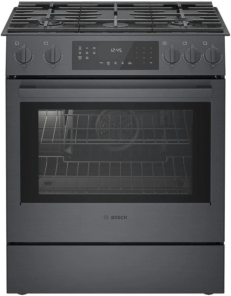 Bosch 800 Series Gas Slide-in Range 30" Black Stainless Steel 3 Bosch 800 Series Gas Slide-in Range 30" Black Stainless Steel