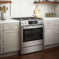 Bosch 800 Series Gas Slide-in Range 30" Stainless Steel -Kitchen Appliances Shop meiwhcjfuals