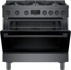 Bosch 800 Series Gas Freestanding Range 36" Black Stainless Steel -Kitchen Appliances Shop menxmhegdsgn