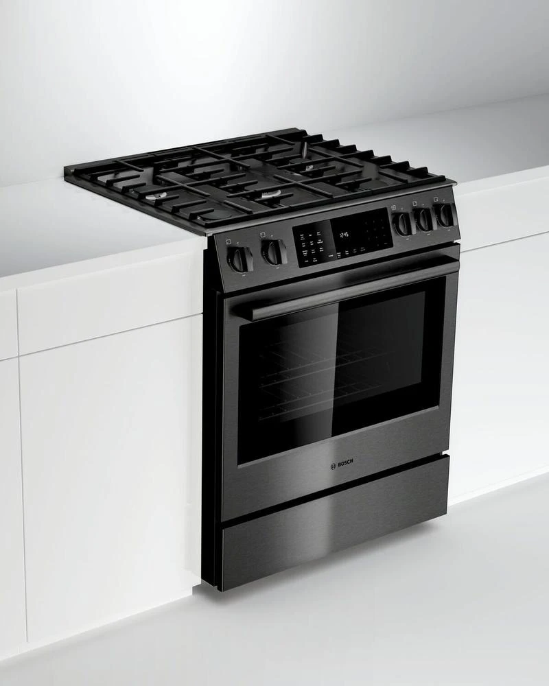 Bosch 800 Series Gas Slide-in Range 30" Black Stainless Steel 4 Bosch 800 Series Gas Slide-in Range 30" Black Stainless Steel - Image 2