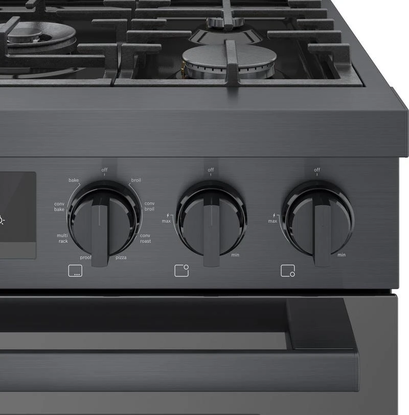 Bosch 800 Series Dual Fuel Freestanding Range 30" Black Stainless Steel 12 Bosch 800 Series Dual Fuel Freestanding Range 30" Black Stainless Steel - Image 10