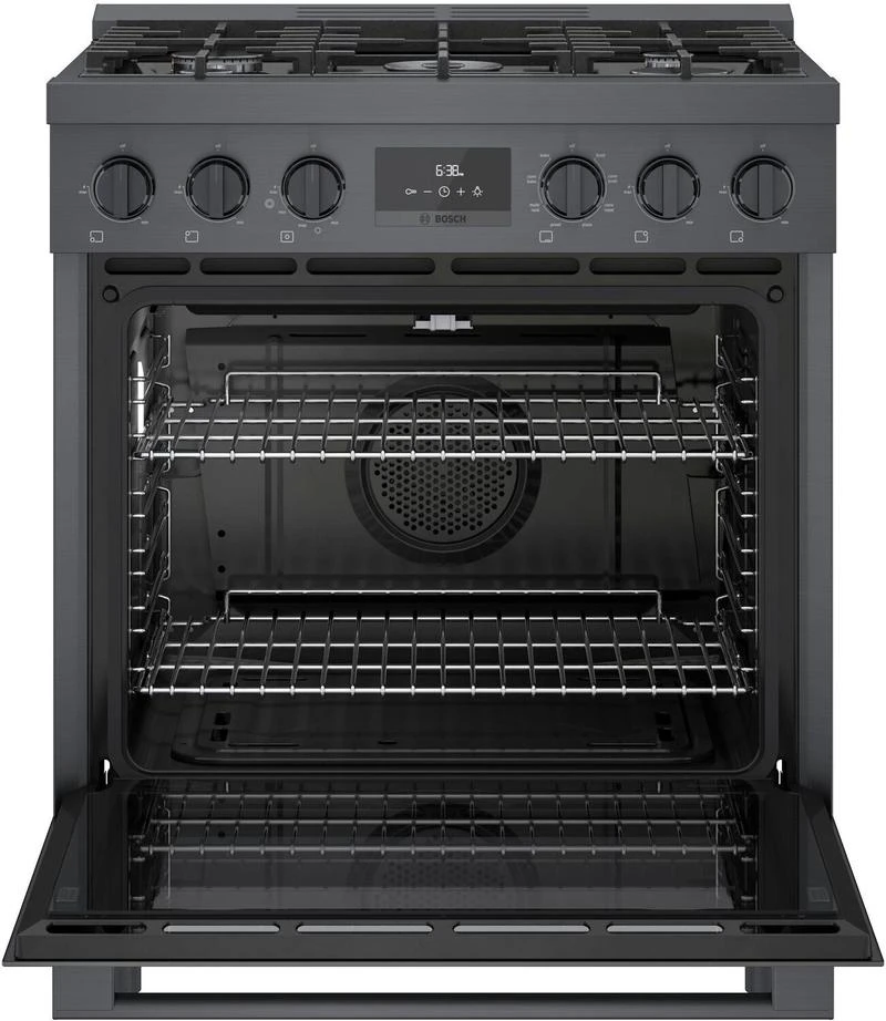 Bosch 800 Series Dual Fuel Freestanding Range 30" Black Stainless Steel 4 Bosch 800 Series Dual Fuel Freestanding Range 30" Black Stainless Steel - Image 2