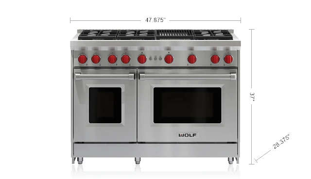 Wolf 48" Gas Range - 6 Burners And Infrared Charbroiler 4 Wolf 48" Gas Range - 6 Burners And Infrared Charbroiler - Image 2