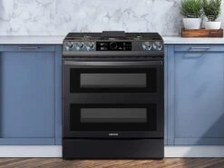 Samsung 6.0 Cu Ft. Smart Slide-in Gas Range With Flex Duo™, Smart Dial & Air Fry In Black Stainless Steel -Kitchen Appliances Shop rdbgqhbrudrq