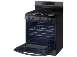 Samsung 6.0 Cu. Ft. Smart Freestanding Gas Range With 18K BTU Dual Power Burner & Self Clean In Black Stainless Steel -Kitchen Appliances Shop rdbihpgejrhl