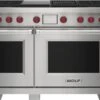 Wolf 48" Dual Fuel Range - 4 Burners, Infrared Charbroiler And Infrared Griddle