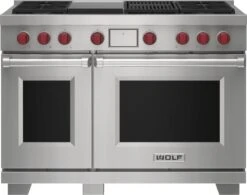 Wolf 48" Dual Fuel Range - 4 Burners, Infrared Charbroiler And Infrared Griddle