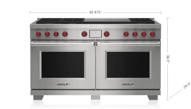Wolf 60" Dual Fuel Range - 6 Burners And Infrared Dual Griddle 4 Wolf 60" Dual Fuel Range - 6 Burners And Infrared Dual Griddle - Image 2