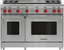 Wolf 48" Gas Range - 4 Burners And Infrared Dual Griddle