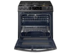 Samsung 6.0 Cu Ft. Smart Slide-in Gas Range With Flex Duo™, Smart Dial & Air Fry In Black Stainless Steel -Kitchen Appliances Shop rdexpqshgtex