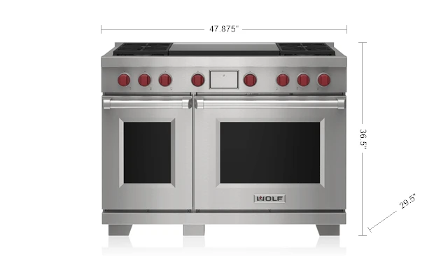 Wolf 48" Dual Fuel Range - 4 Burners And Infrared Dual Griddle 4 Wolf 48" Dual Fuel Range - 4 Burners And Infrared Dual Griddle - Image 2