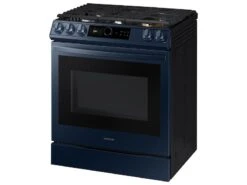 Samsung Bespoke Smart Slide-in Gas Range 6.0 Cu. Ft. With Smart Dial, Air Fry & Wi-Fi In Navy Steel -Kitchen Appliances Shop rdfwkfqtwiwn