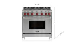 Wolf 36" Gas Range - 6 Burners -Kitchen Appliances Shop rdfylehfgflk
