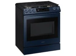 Samsung Bespoke Smart Slide-in Gas Range 6.0 Cu. Ft. With Smart Dial, Air Fry & Wi-Fi In Navy Steel -Kitchen Appliances Shop rdgattgtqfir