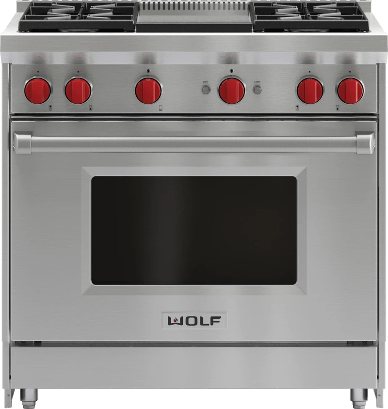 Wolf 36" Gas Range - 4 Burners And Infrared Griddle 3 Wolf 36" Gas Range - 4 Burners And Infrared Griddle