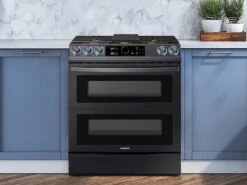 Samsung 6.3 Cu. Ft. Flex Duo™ Front Control Slide-in Dual Fuel Range With Smart Dial, Air Fry, And Wi-Fi In Black Stainless Steel -Kitchen Appliances Shop rdigmbpeuggq