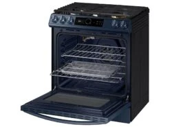 Samsung Bespoke Smart Slide-in Gas Range 6.0 Cu. Ft. With Smart Dial, Air Fry & Wi-Fi In Navy Steel -Kitchen Appliances Shop rdikuajysygm