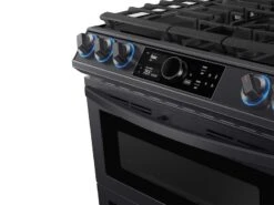 Samsung 6.3 Cu. Ft. Flex Duo™ Front Control Slide-in Dual Fuel Range With Smart Dial, Air Fry, And Wi-Fi In Black Stainless Steel -Kitchen Appliances Shop rdjeeuxibgps