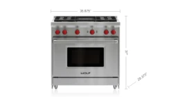 Wolf 36" Gas Range - 4 Burners And Infrared Charbroiler -Kitchen Appliances Shop rdmmupakadcf